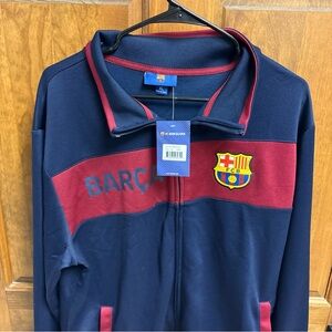 FC Barcelona Official Soccer Mens Retro Track Full Zip Jacket Barca FCB New XL